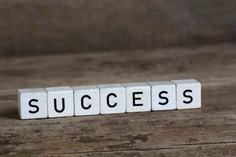 Success, written in cubes Stock Photos