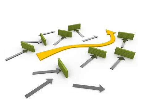Success yellow arrow Stock Illustration