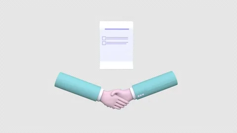 Successful agreement or partnership completion with a handshake and a check.. Stock Footage 305232897