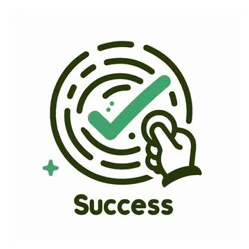Successful authorization, verification, safe payment concept. Vector icon Stock-Illustration