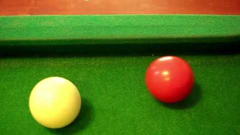 Successful billiard shot Stock Footage 72634265