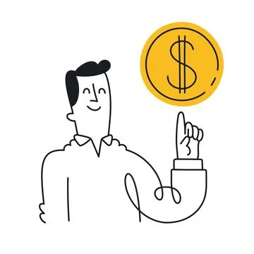 Successful Business Idea Visualization! Doodle style with an editable stroke. Stock Illustration