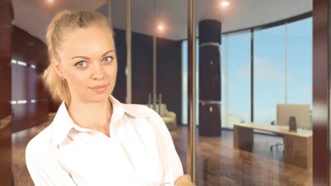 A successful business lady posing for the camera Stock Footage 78482612
