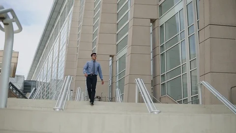 Successful business man during working hours Stock Footage 100574366
