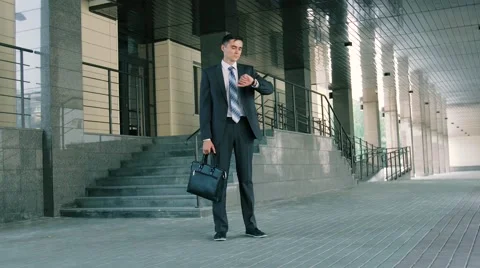 Successful businessman is waiting for the delegates to present them Stock-Footage 68036843
