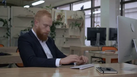 Successful businessman at work Stock Footage 83369591
