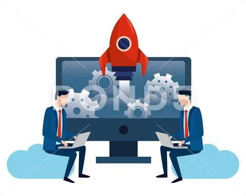 Successful businessmen avatar cartoon Stock Illustration