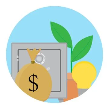 Successful capitalization funds icon Stock Illustration