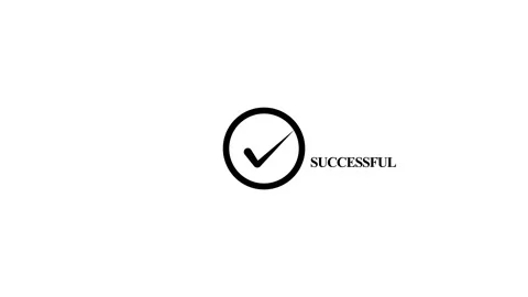 Successful Checkmark Animation on White Background Video stock 343661242
