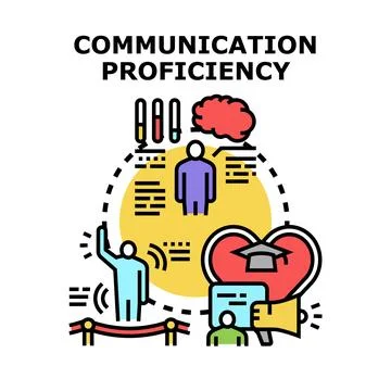 Successful communication proficiency development and learning process Stock Illustration