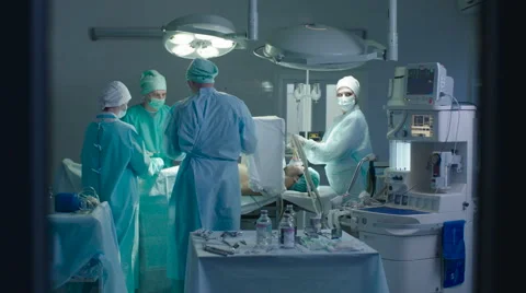 Successful Conclusion of Surgery Stock Footage