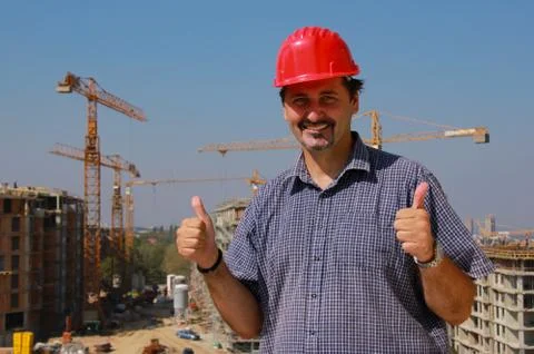 Successful construction worker Stock Photos