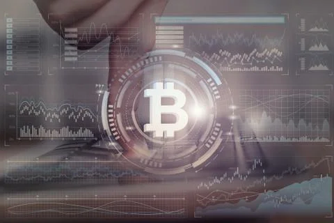 A successful cryptocurrency concept Stock Photos