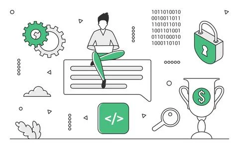 Successful developer engineer イラスト素材