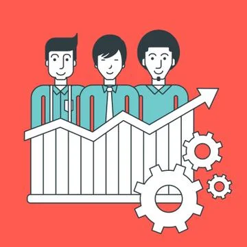 Successful development of business Illustrazione stock