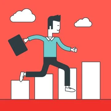 Successful development of business Illustrazione stock