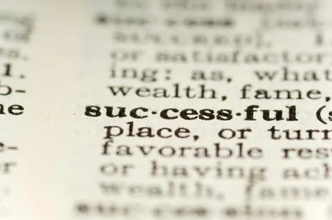 Successful in dictoinary Stock Photos