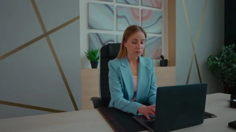 Successful employee at workplace Stock Footage 232284530