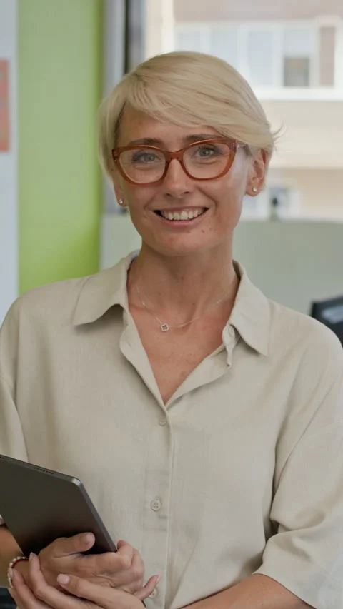 Successful Female Teacher of Programming School Looking at Camera Stock Footage 316484499