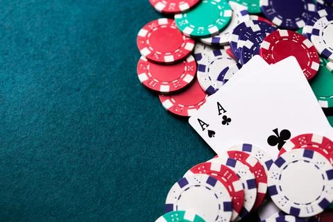 Successful first hand in poker game Stock Photos