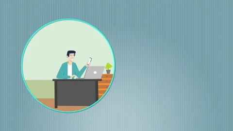 Successful freelancer working at desktop computer from home and speaking on 库存影片 132342011