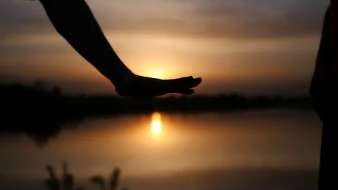 Successful, friendly, friends put their hands on their hands and toss up Stock Footage 76183037