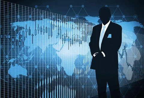 Successful global player Stock Illustration