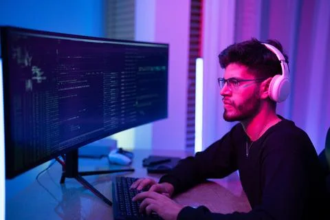 Successful IT developer. Stock Photos