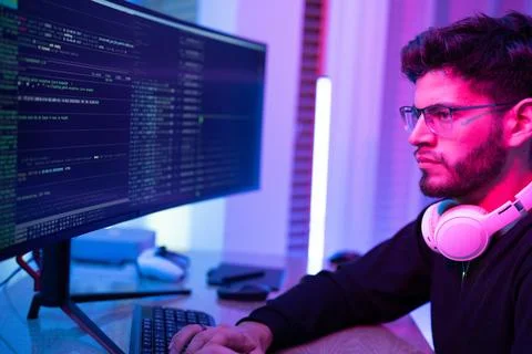 Successful IT developer. Stock Photos