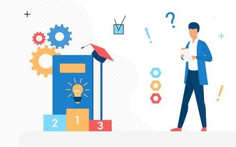 Successful knowledge assimilation learning results 스톡 일러스트