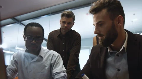 Successful manager explaining his goals in a project Stock Footage 68347125