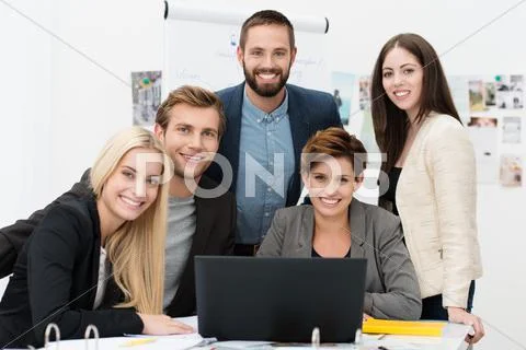 Successful multiethnic business team Stock Photos