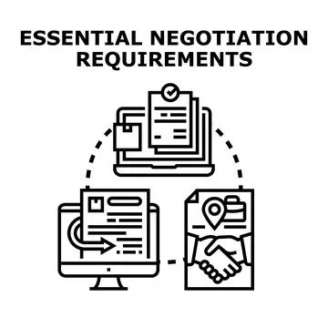 Successful negotiation requirements process involving agreement and partnersh Illustration