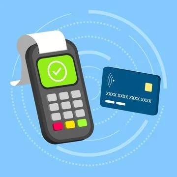 Successful payment with contactless transaction technology Stock Illustration