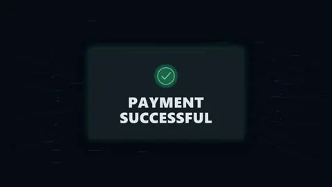 Successful payment transaction notification animation 스톡 동영상 347427957