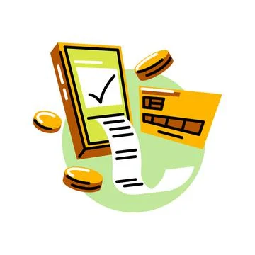 Successful payment. Vector icon in bold line style Stock Illustration