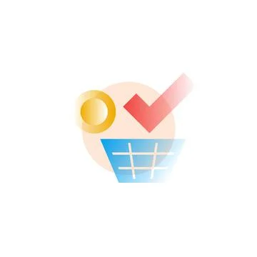 Successful payment. Vector icon in gradient style Stock Illustration