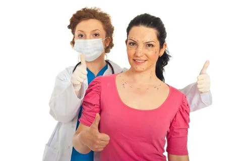Successful plastic surgery Foto stock