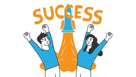 Successful project Motion graphic design animation. Website developer technology Stock Footage 230675872