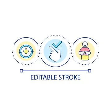 Successful purchase loop concept icon Stock Illustration