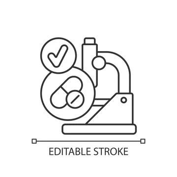 Successful research linear icon Stock Illustration