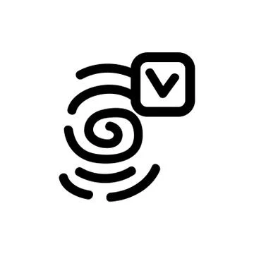 Successful scanning of the finger icon vector. Isolated contour symbol イラスト素材