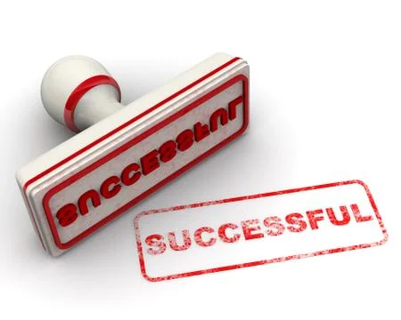 Successful. The seal 스톡 일러스트
