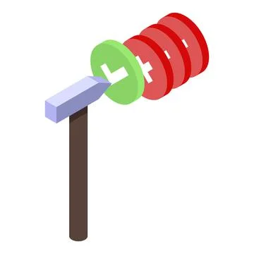 Successful software test icon, isometric style Stock-Illustration