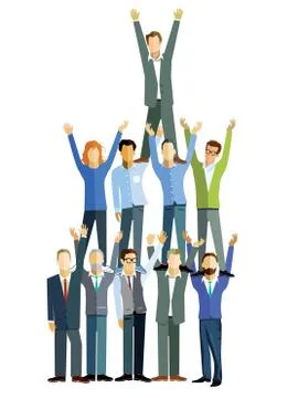 Successful teamwork concept Stock Illustration