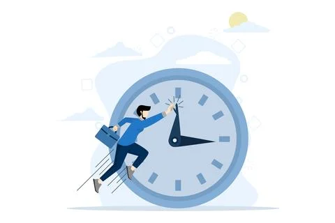 Successful time management concept Stock Illustration