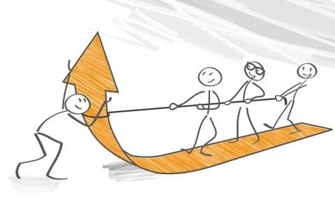 Successful together Stock Illustration