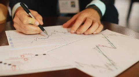 A successful trader explains how to trade on the exchange Stock Footage 30897735