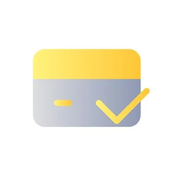 Successful transaction flat gradient color ui icon Illustrazione stock