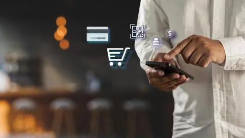 Successful transaction Secure payment confirmation concept mobile payment c.. Stock Photos